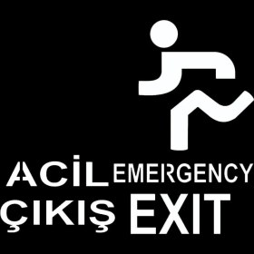 Resim Boyama Şablonu Acil Çıkış Alüminyum 100x100cm 