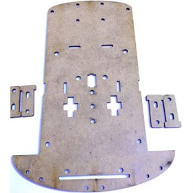 Resim ardecem bilgisayar Arduino 2wd Akıllı Robot Araba Şasesi (Ahşap) Vida Ve Somunlar Dahil 