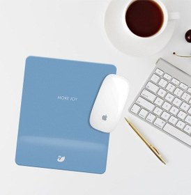 Resim Mavi More Joy Yazılı Bilek Destekli Dikdörtgen Mouse Pad Mouse Altlık Mousepad 