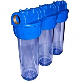 Resim Sulook Lotto Filters Daire Girişi 3'lü Filtre Seti10 Inc Silifos Blok Karbon Yıkanabilir Filtre 3/4'' Bağlantılı 