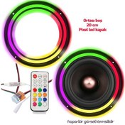 Resim Pixel Ledli 20cm Hoparlör Kapak İçi Boş 2 Adet Poke Pk-6050 