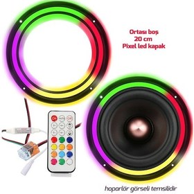 Resim Pixel Ledli 20cm Hoparlör Kapak İçi Boş 2 Adet Poke Pk-6050 