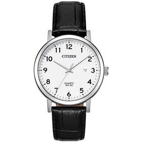 Resim Citizen BI5070-06A Quartz Deri Kordonlu Klasik Gümüş Erkek Kol Saati 