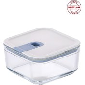 Resim Neoflam Perfect Seal Kare Cam Saklama Kabı Bej 720 ml 