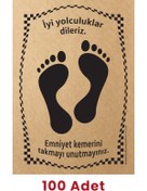 Resim BALKAN AMBALAJ Kraft 120gr Ayak İzi Oto Paspas Kağıdı 100 Adet - 35x50cm - Kalın Kağıt Baskılı 
