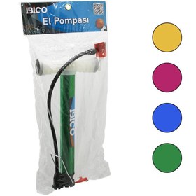 Resim Go İthalat EL POMPASI METAL GÖVDE PLASTİK KOL - ALTLIK 30CM TOP - BİSİKLET - MOTOR (5263) 