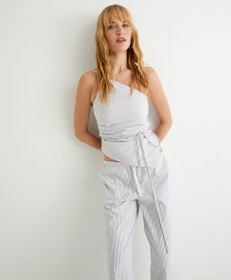 Resim Asimetrik Tek Omuz Üst Askılı Bağlama Detaylı 