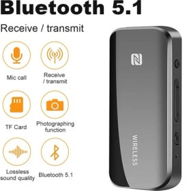 Resim Keepro T40 Bluetooth Alıcı Verici 5.1 Versiyon Bletooth Verici Alıcı Hafıza Kartlı Bluetooth Transmitter 