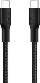 Resim Belkin Boost Charge Örgülü USB-C - USB-C 240W 1M Şarj Kablosu Siyah 