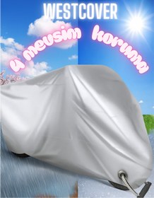 Resim WestCover Apec PS3 Arka Çanta Uyumlu Gri Kilit Uyumlu Motosiklet Brandası,Motor Örtüsü 