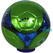 Resim YKSTORE Yüksek Kaliteli Dikişli Yeşil Futbol Topu 5 Numara 