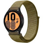 Resim Naylon Döngü Samsung Galaxy Uyumlu İzle 6 5 Pro/4/klasik/dişli S3 Frontier/aktif Spor 36 Olive Green 20mm Watch Band 
