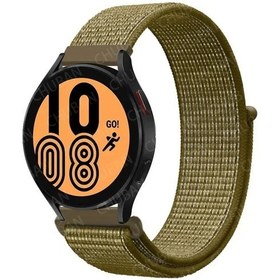 Resim Naylon Döngü Samsung Galaxy Uyumlu İzle 6 5 Pro/4/klasik/dişli S3 Frontier/aktif Spor 36 Olive Green 20mm Watch Band 
