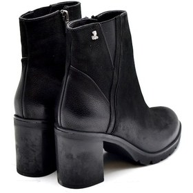 Resim Kadın Topuklu Nubuk Deri Bot Siyah 2179125k Yetişkin 