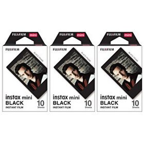 Resim Fujifilm Instax Mini Black Edition 10x3 Film Seti 
