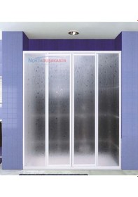 Resim Nokta Duşakabin Duvardan Duvara 145 Cm Yükseklik 180 Cm Teknesiz Mika Duşakabin Şeffaf 