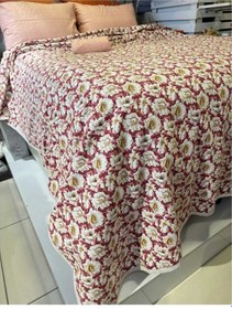 Resim Çiçek Desenli Tek Kişilik Pike 160x240 Cm Zarif, Ferah Ve Konforlu Seçim Renkli 