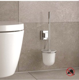 Resim Teknotel Yapışkanlı Paslanmaz Tuvalet Fırçası Krom Ef095 