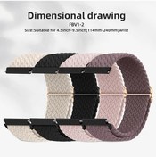 Resim Sunshine022 Fitbit Versa 2 İçin 4lü Nylon Örgü Kayış Seti - Ayarlanabilir Tokalı Modren Bileklik 