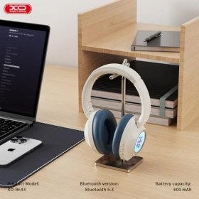Resim Esmo Home Xo Is Beauty Rgb Kablosuz Kulak Üstü Katlanabilir Kulaklık BE43 - Bluetooth 5.3 | 600 Mah | 30 Saat Pil Ömrü, Rgb Aydınlatma, Ultra Konforlu Pedler ve Hızlı Şarj, Beyaz 
