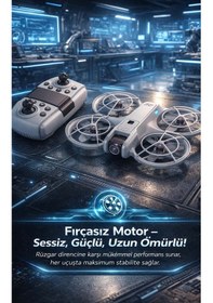 Resim Gelişmiş Görüntü Aktarımlı Kompakt Drone - Fırçasız Brushless Motorlu Hava Fotoğrafçılığı Seti 