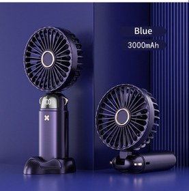 Resim Mini El Tipi Vantilatör, Küçük Taşınabilir Vantilatör, Sessiz Vantilatör Ds18 Mavi, 