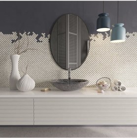 Resim 70x98 Cm Modern Oval Banyo Aynası Siyah Çerçeveli Dekoratif Duvar Aynası Siyah 