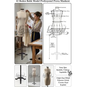 Resim Manken İstanbul 42 Beden Yüksek Kalite Döküm Ayak Fransız Profesyonel Prova Mankeni Terzi Mankeni 