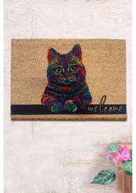 Resim Co Co Kons 40x60 cm Doğal Ko ko Kıl paspas,Hindistan Naturel Kapı Önü Paspası 