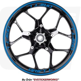 Resim Mondial Drift L 125 Motosiklet Jant Şeridi 32'li Set Sticker Etiket Modeli 