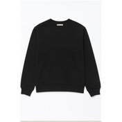 Resim 2021 Kadın Basic 3 İplik Sweatshirt Siyah Siyah 