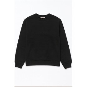 Resim 2021 Kadın Basic 3 İplik Sweatshirt Siyah Siyah 