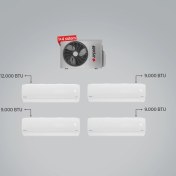 Resim Arçelik ZM24104 A++ 12+9+9+9 BTU Iç - 24000 BTU 1+4 Multi Inverter Klima 