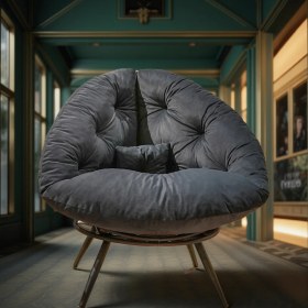 Resim Metropolitan Style Füme Modern Berjer – Şık ve Rahat Tekli Koltuk | Geniş Oturumlu Okuma & Dinlenme Koltuğu 