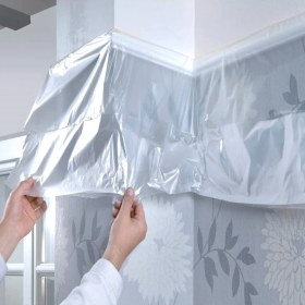 Resim Tesa 4403 Easy Cover 25mx55cm Bantlı Boya Naylonu Örtü ve Maskeleme Bantlı Boya Naylonu Speedy Mask 