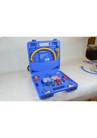 Resim 2'li Manifold Seti Çantalı - Otomotiv 1.5m Hortumlu R134 A R22 