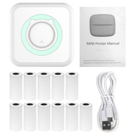 Resim Mini Akıllı Yazıcı Cep Telefonu Bluetooth Taşınabilir Termal Fotoğraf Etiket 