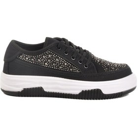 Resim Aspor Siyah Taşlı Bağcıklı Kadın Spor Ayakkabı Çok Renkli 