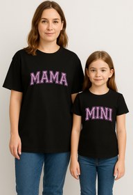 Resim SVART WEAR MAMA MINI Anne Kız Kombin Tişört Takımı T-Shirt Twin Anne Kız Çocuk Oversize MAMA MINI (TEKLİ FİYAT) 