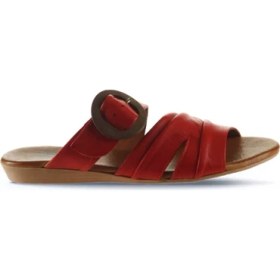 Resim Bueno Shoes Kırmızı Deri Kadın Düz Terlik 01WU7438 01WU7438 