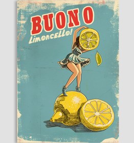 Resim Buono Limoncello Poster - 21x30cm / Kırmızı 