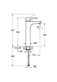 Resim Artema X-line Lavabo Bat.yüksek A42322 