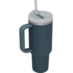 Resim Shun Shop 40OZ Sapır Kupa 314 Paslanmaz Çelik Kupa Vakum Çift Katmanlı Taşınabilir Buzlu Bully Saman Vakum Kupası (Yurt Dışından) 