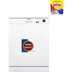 Resim Finlux Klasik Bm 320 3 Programlı 12 Kişilik Beyaz Bulaşık Makinesi "vestel Üretim ve Garantisi" Asperox 30 Lu Deterjan Hediyeli" 