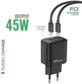 Resim Samsung A17/S23/A55/M34/A34/S25/A73 ile Uyumlu 45W PD Type-C Hızlı Şarj Aleti, Siyah 