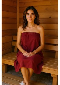 Resim % 100 Pamuklu Laodikeia Sarma Havlu, Duş, Deniz-plaj, Spa Banyo Havlusu Kadın Bordo 