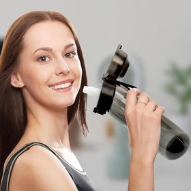 Resim 1 Adet Spor Saplı Su Bardağı/Zıplayan Kapaklı Su Bardağı/Açık Hava Kamp Fitness Modası 
