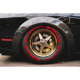 Resim Performance Stickers Lastik Yazısı Eagle F1 Kuyruk Kırmızı 8 Adet 1.sınıf Kalıte Solmaz Stıcker 