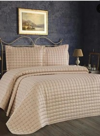 Resim Aleda Tek Kişilik Kapitone Yatak Örtüsü Capucino 