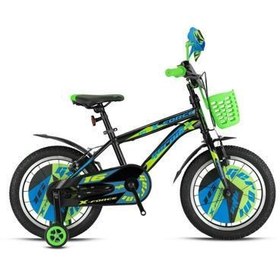 Resim X-FORCE 16 JANT MTB - 10' - Vitessiz - V.B. - Siyah-Mavi/Neon Yeşil- 